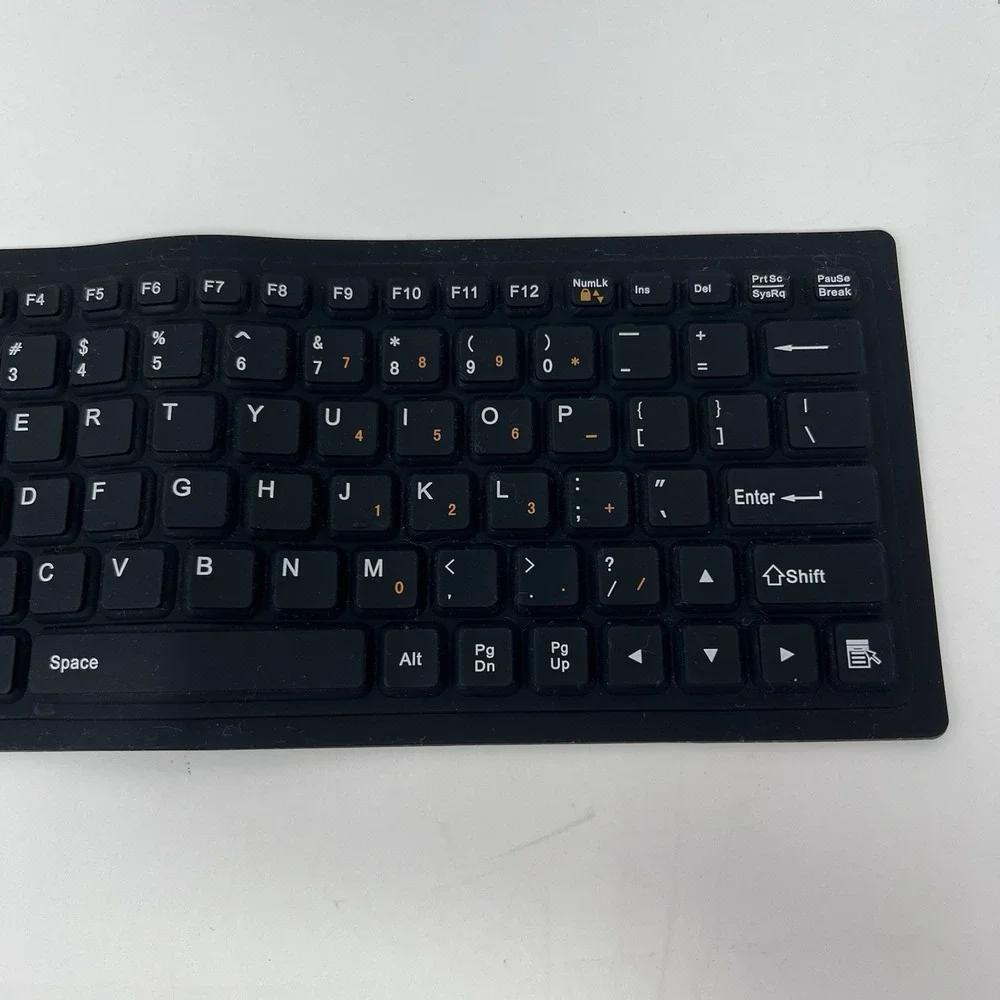 Flexible Silicone Waterproof Keyboard Bluetooth Portable and Foldable
